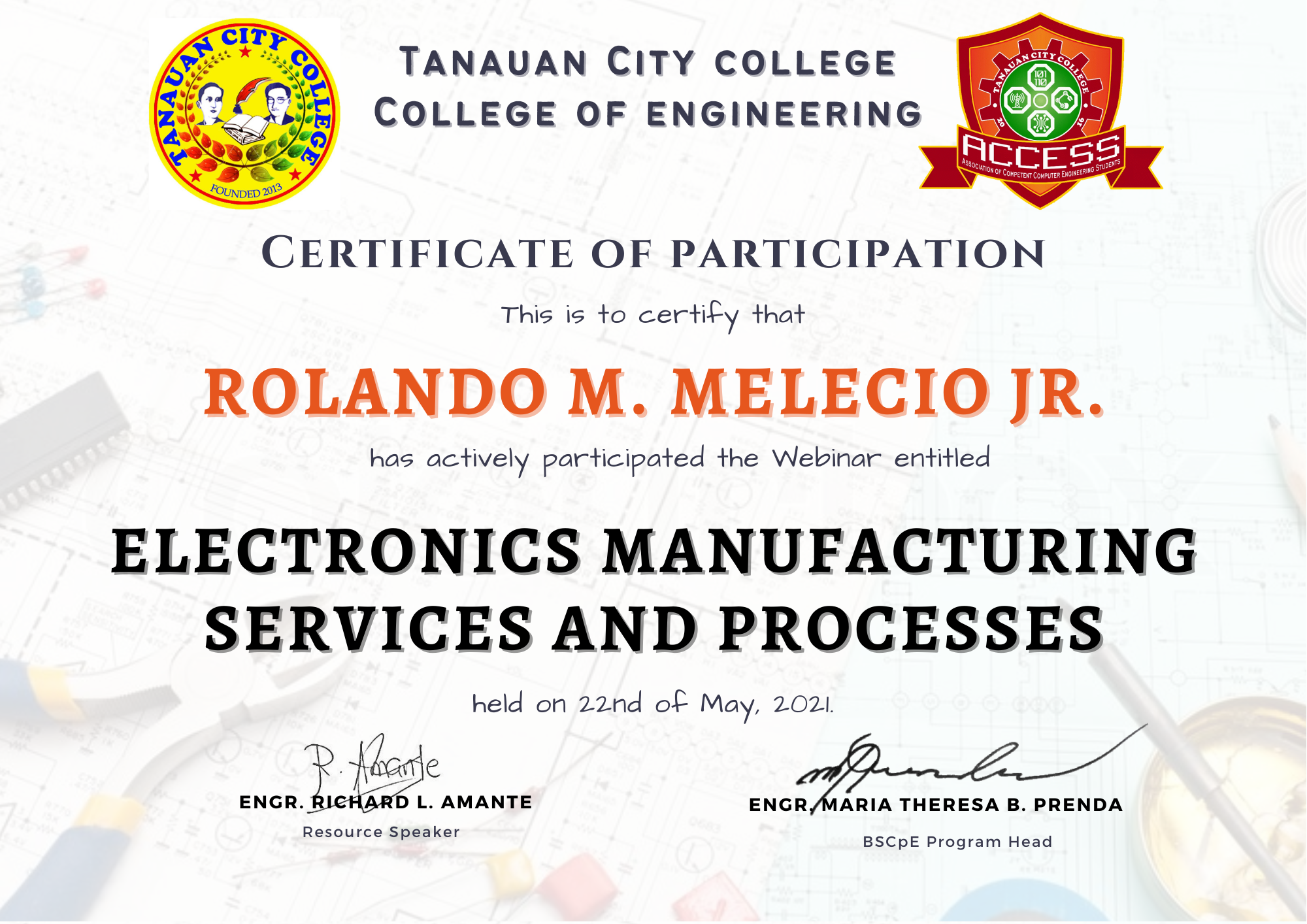 Certificate