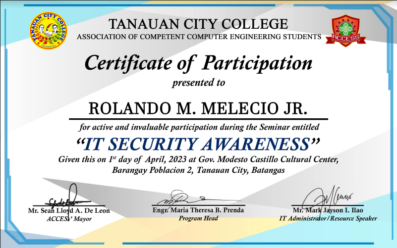 Certificate