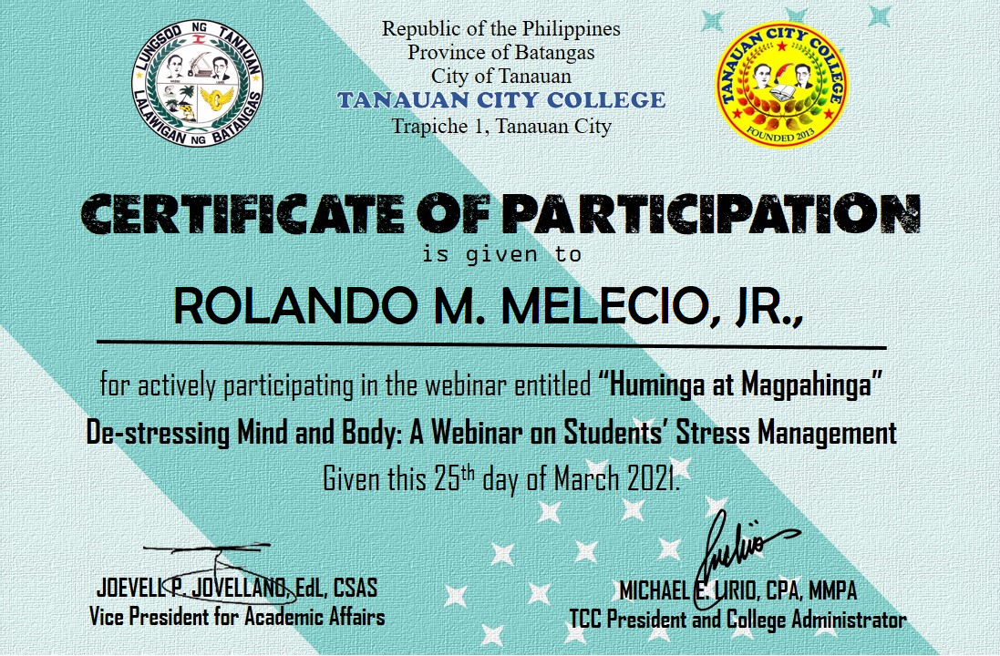 Certificate