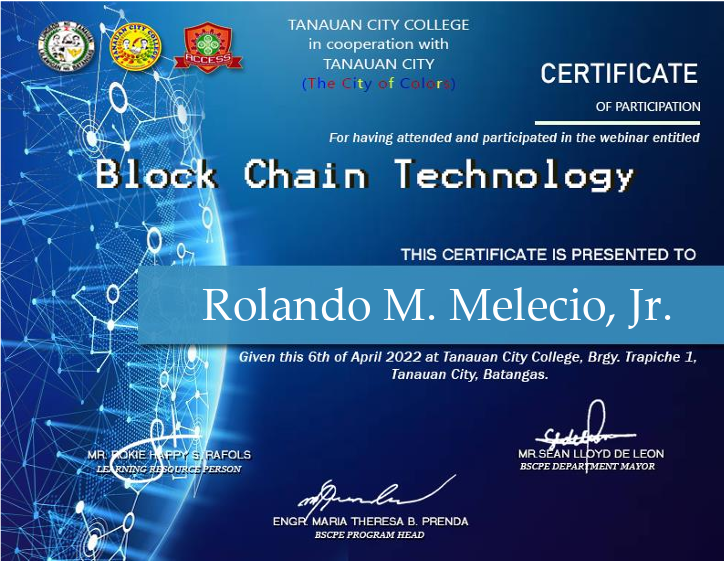 Certificate
