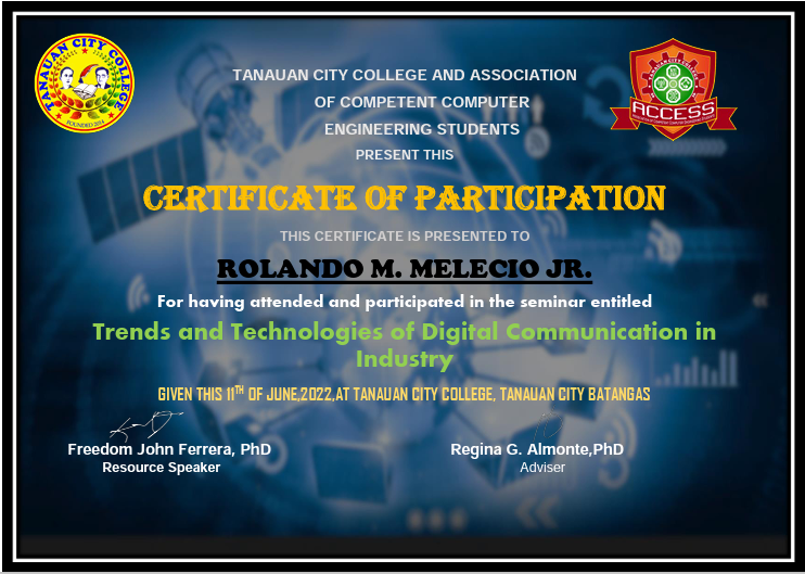 Certificate